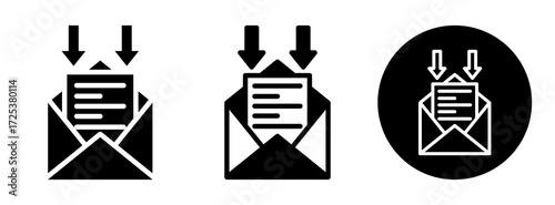 Receive Mail Icon Collection Glyph & Mixed Style