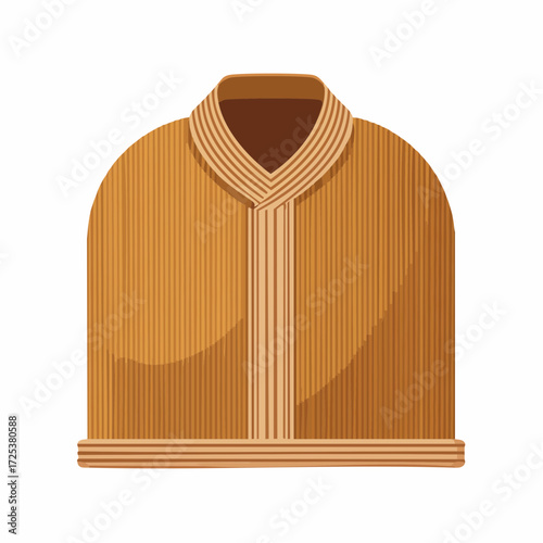 Stylized Graphic Illustration of Traditional Clothing of North Africa djellaba