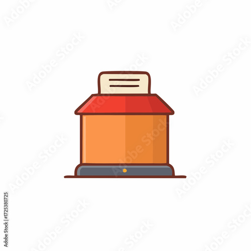 Ballot Box Illustration Polling Station Vote Elections Democracy Concept