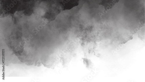 Soft black dust smoke fog mist powder cloud abstract texture overlay brush effect isolated PNG on transparent background