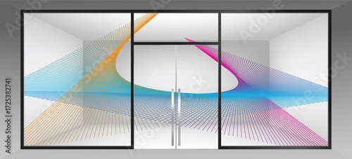 Abstract form of many lines. Colourful blending lines created using Blend Tool.