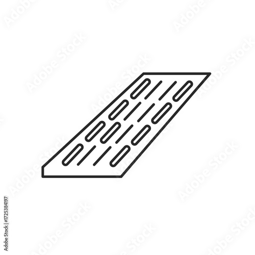 Tactile paving vector icon, accessibility symbol for visually impaired pedestrian navigation