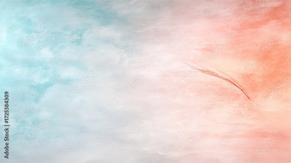 Fototapeta premium Soft pastel rainbow gradient creating a dreamy and peaceful backdrop.