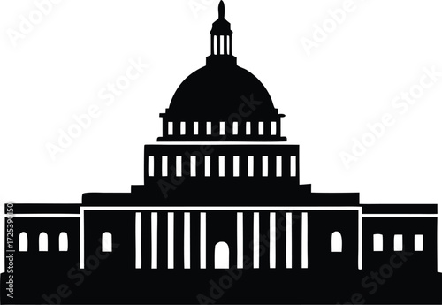 us capitol illustration, washington monument icon