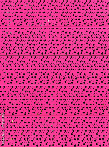 Perforated metal sheets painted pink in Tijuca neighborhood, Rio de Janeiro, Brazil