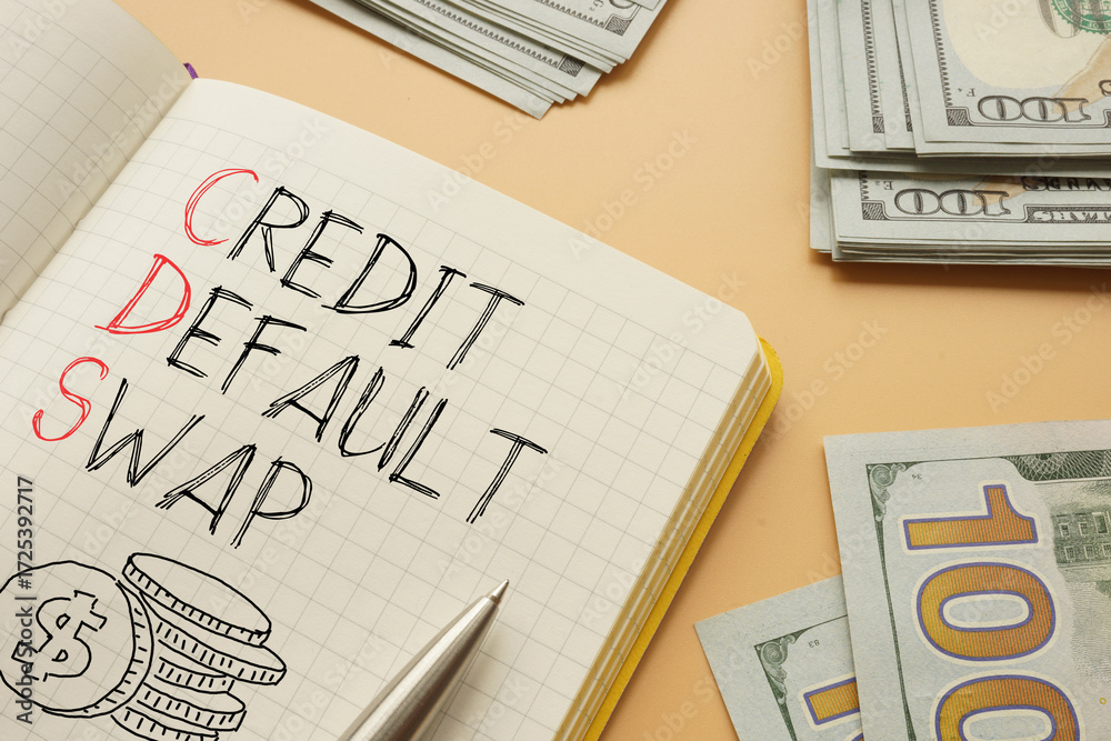 Fototapeta premium CDS Credit Default Swap is shown using the text as business and financial concept