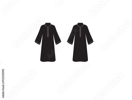 kaftan icon in silhouette modern style by advance white background.
