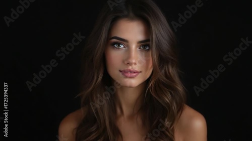 Beautiful Woman Portrait Studio Shot.