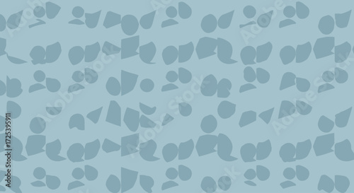 A dynamic composition of interconnected geometric shapes, including polygons and circles, forming a minimalist and abstract seamless background in a clean Flat Design style. 