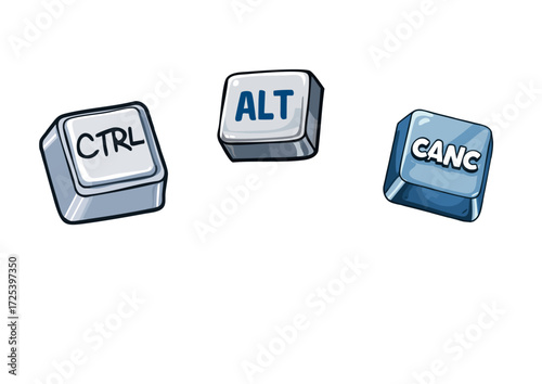 Ctrl Alt Canc keyboard key on laptop