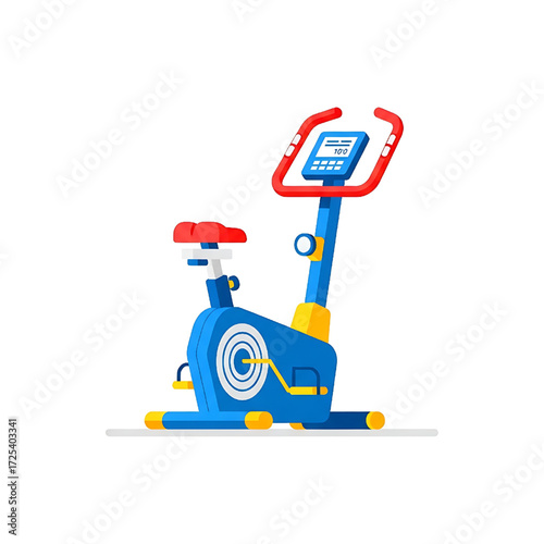 Fitness Exercise Bike Icon Stationary Bicycle Home Gym Equipment