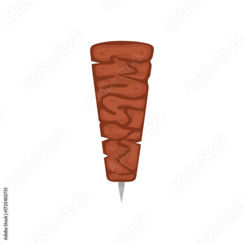 Beef Kebab icon logo flat vector design