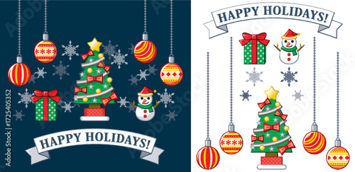 クリスマスイラストデザインパーツセット