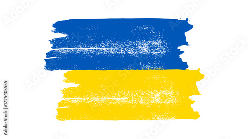 Ukrainian national flag in grunge style