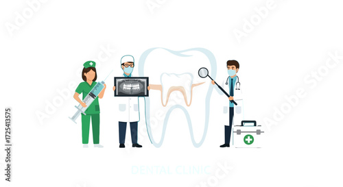 Dental Clinic Team Providing Oral Health Care