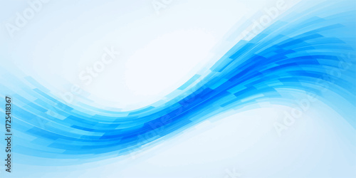 Abstract blue waves flow gracefully, a dynamic and artistic digital backdrop
