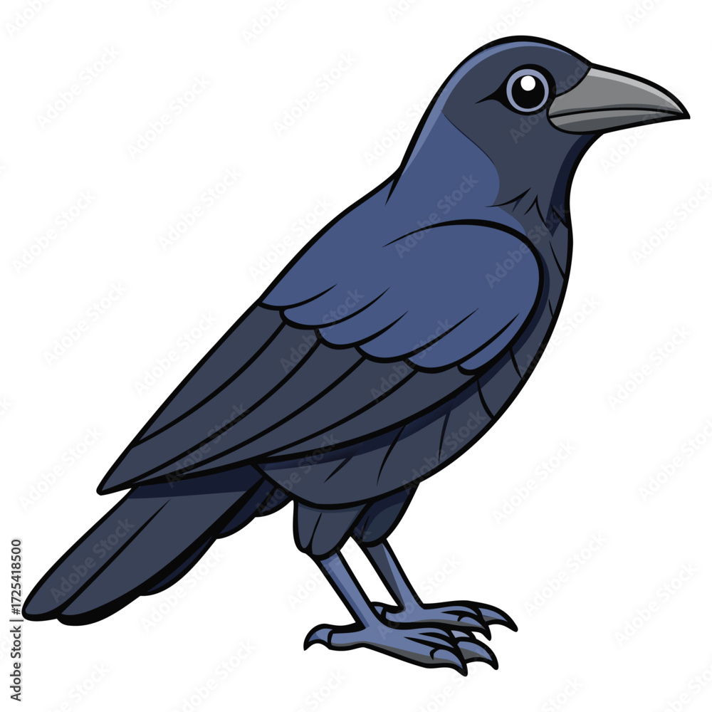 Fototapeta premium Black Crow Bird Flying Animal Graphic Design Illustration