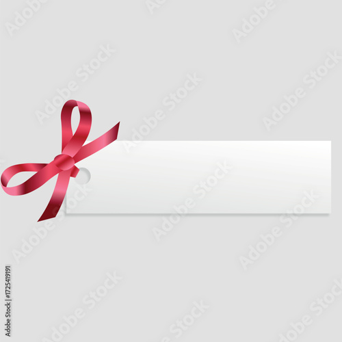 gift tag with a red bow