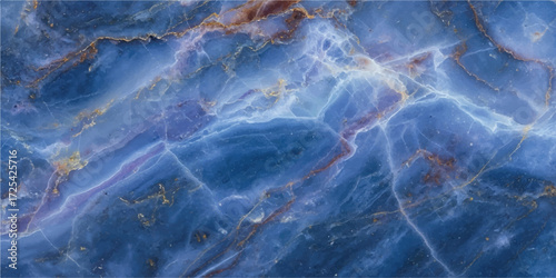 Vector art of an abstract closeup of a blue marble slab with intricate patterns and veins, showcasing the stones unique beauty and texture, perfect for design inspiration