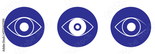 eye icon set. eyesight symbol , eye, view, vision icons in flat style