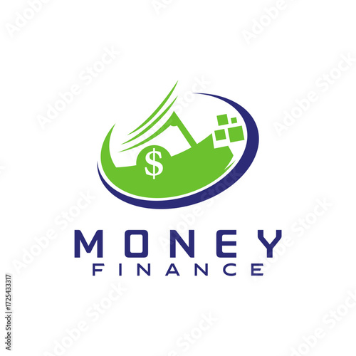 Cash Money Simple Logo Design Template Digital Payment Investing Finance Illustration