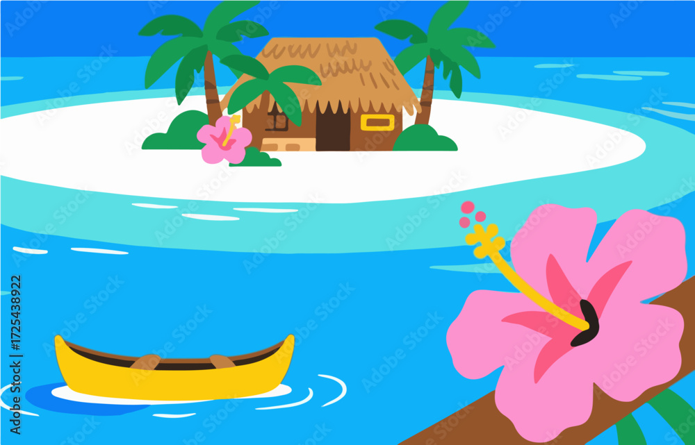 Obraz premium Graphic illustration style, landscape image, vector image