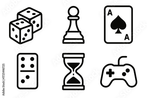 Vector Illustration of Board Game Icons