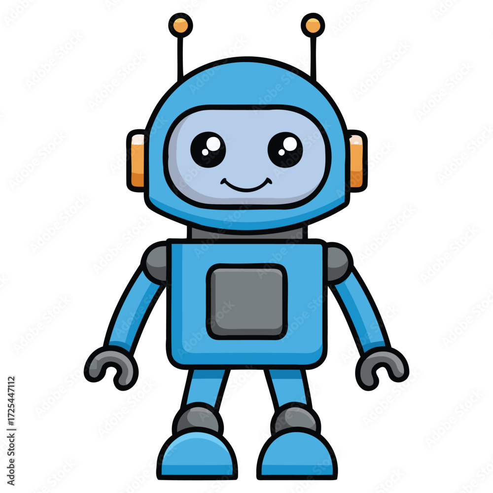 Fototapeta premium Futuristic AI Robot Illustration