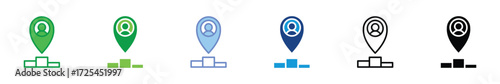 Positioning Icon Set – Target, Location, Strategy, Brand Identity, Market Placement