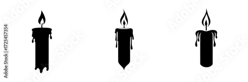 The Lit Candle Icon is a simple yet evocative symbol of a lit candle, ideal for signifying warmth, remembrance, or spirituality