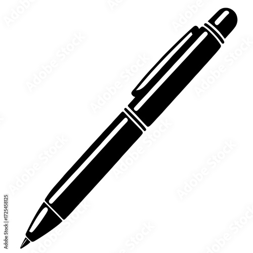 Poised mid-stroke, the modern pen is a masterful blend of style and functionality, its sleek design conveying precision and professionalism while capturing ideas and creativity