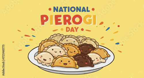 Vector illustration national pierogi day