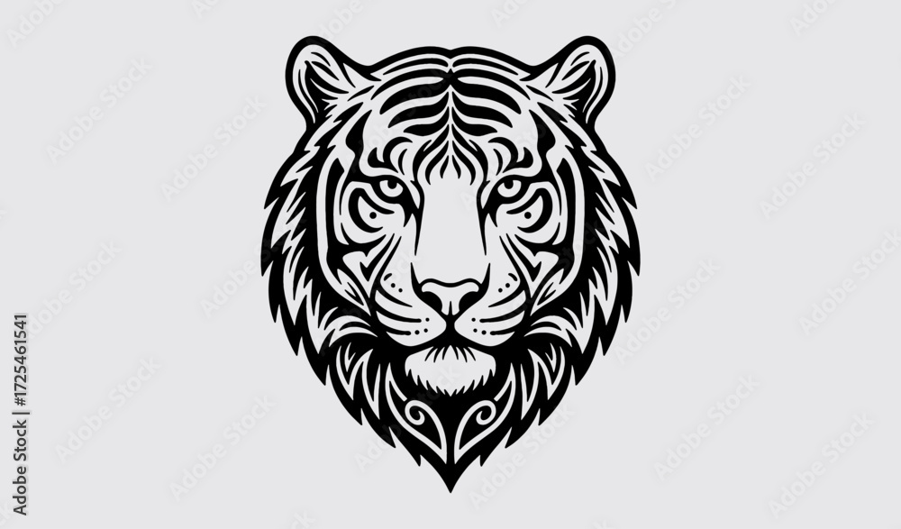 Fototapeta premium tiger head motive.eps