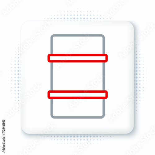 Line Metal beer keg icon isolated on white background. Colorful outline concept. Vector