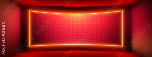 Red LED Panel Stage