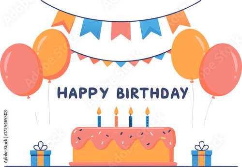 birthday cake with candles