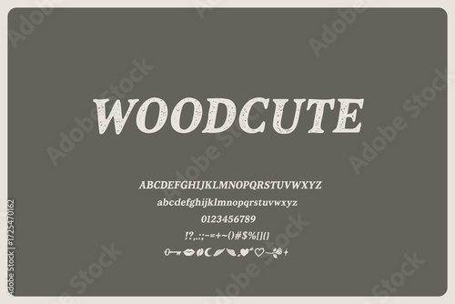 Woodcute Cute Decorative Italic Font. A Playful Handwritten Typeface Perfect For Invitations, Logos, And Book Designs.