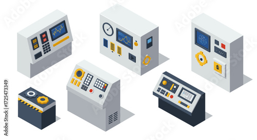 Isometric control panels and interface units for industrial automation