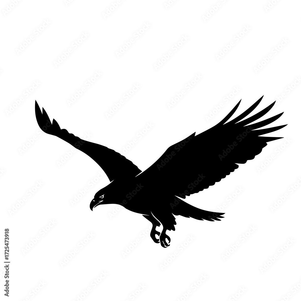 Obraz premium Flying Eagle Silhouette