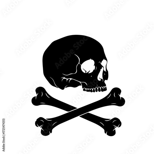 Skull and Crossbones Silhouette