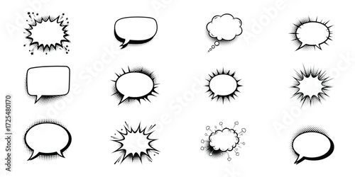 Comic Speech and Thought Bubbles Collection