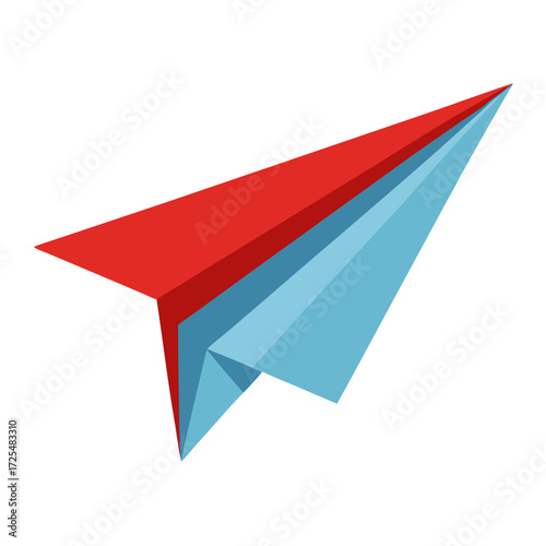 Flying paper air plane vector