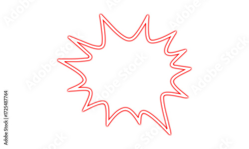 Red Neon Comic Burst