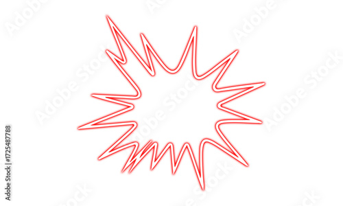 Red Neon Comic Burst