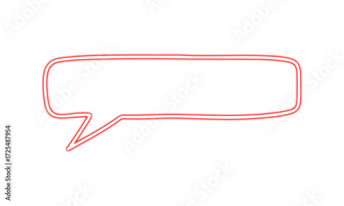 Red Neon Speech Bubble