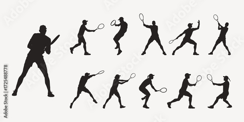 silhouettes of Tennis