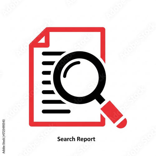 Analyze Data with a Magnifying Glass Inspecting a Report Silhouette - Uncover Insights, Research, and Discovery with this Compelling Visual
