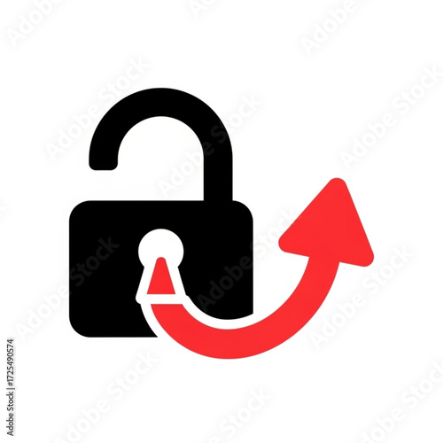 Secure Launch Silhouette: Unlock New Possibilities with this Symbol of Freedom and Progress, Perfect for Business, Innovation, and Technology Projects