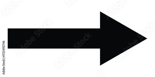 Black dark isolated arrowhead icons on white background. Simple abstract pointing vector icons on white page .Right side arrowhead icon. Bold arrow-head icons set. EPS 10. 