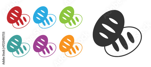 Black Christian bread icon isolated on white background. Religion and Christianity. Set icons colorful. Vector